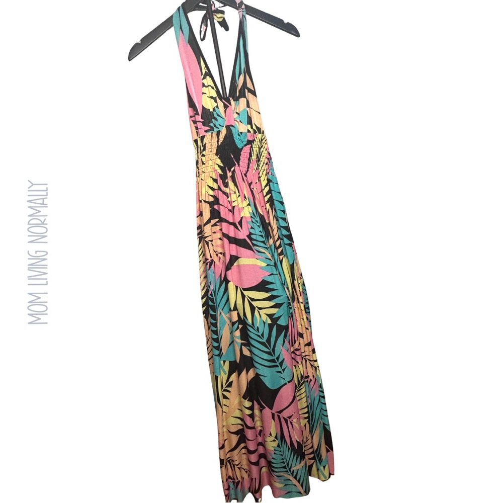 Tropical Print Maxi Dress
